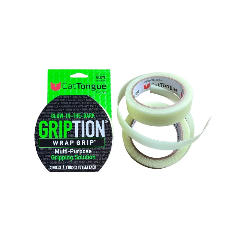 Cat Tongue Glow Gription Tape 2-Pack | Glow-in-Dark Anti-Slip Grip Tape