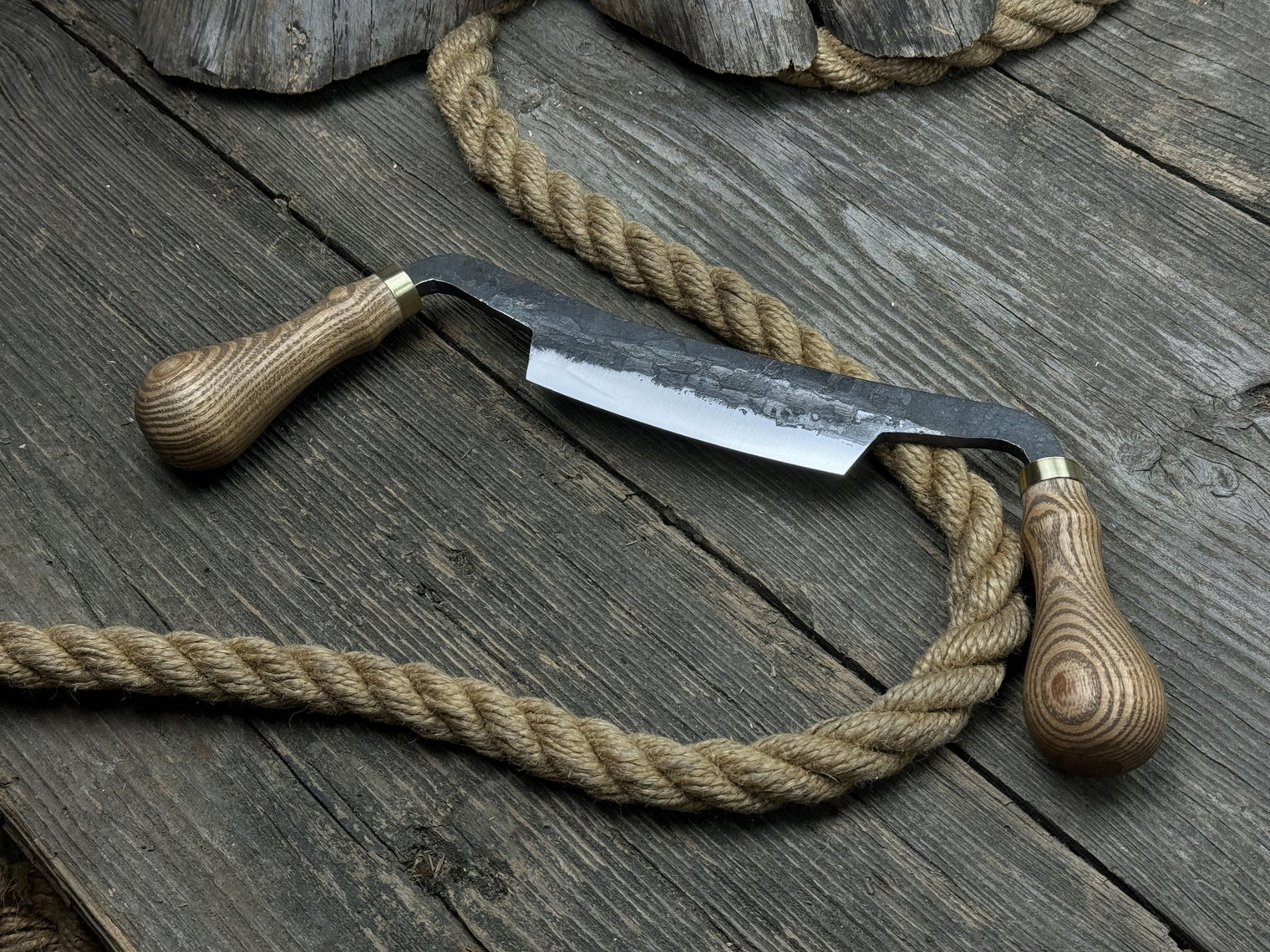 Curved Draw Knife (Push/Pull Shave), 10.5 cm (4.1 inch) Cutting Edge