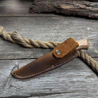 Detail Wood Carving Knife with Leather Sheath, Blade 5 cm (1.97 inches)