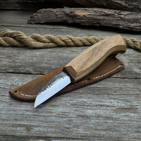 Detail Wood Carving Knife with Leather Sheath, Blade 5 cm (1.97 inches)