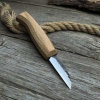 Detail Wood Carving Knife with Leather Sheath, Blade 5 cm (1.97 inches)