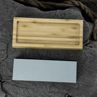 Double-Sided Sharpening Stone with Optional Wooden Stand – Grit #400 / #1000