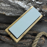 Double-Sided Sharpening Stone with Optional Wooden Stand – Grit #400 / #1000