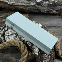 Double-Sided Sharpening Stone with Optional Wooden Stand – Grit #400 / #1000