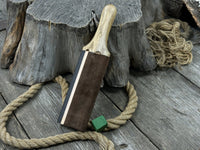 Dual-Sided Leather Paddle Strop For Hook Knives & Gouges