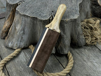 Dual-Sided Leather Paddle Strop For Hook Knives & Gouges