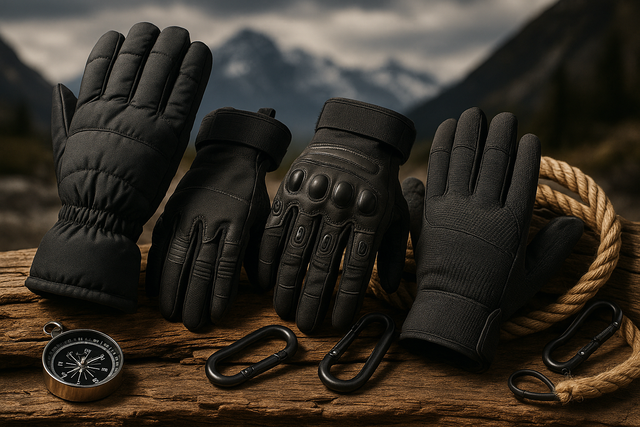 Gloves
Cold, wet, or injured hands can stop you in your tracks. Our survival gloves — from insulated winter styles to tactical and work-ready designs — offer protection, dexterity, and grip so you can keep working, climbing, or fighting through any situation.
