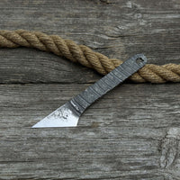 Hand-Forged Kiridashi Knife, 14 cm (5.51 inches) with Leather Sheath