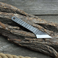 Hand-Forged Kiridashi Knife, 14 cm (5.51 inches) with Leather Sheath