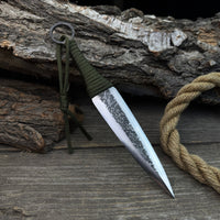 Hand-Forged Throwing Knife – 23 cm (9 in) with Leather Belt Sheath