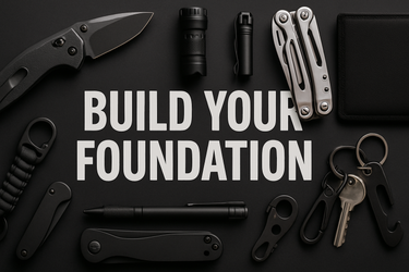 I need another build your foundation photo with gear but the words need to be centered in the middle of the photo