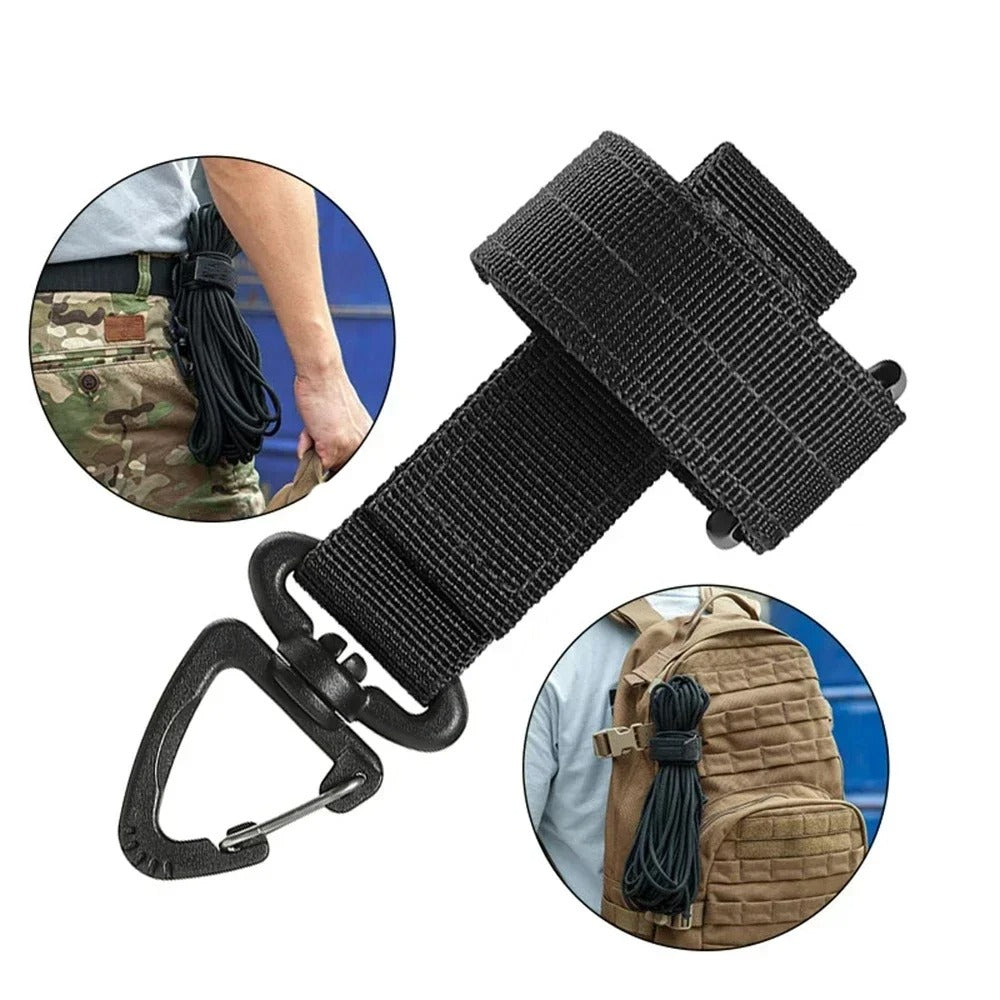 Multi-Purpose Nylon Tactical Gloves Hook | Safety Clip with Buckle for Work, Climbing, Hiking & Camping - The EDC Outpost