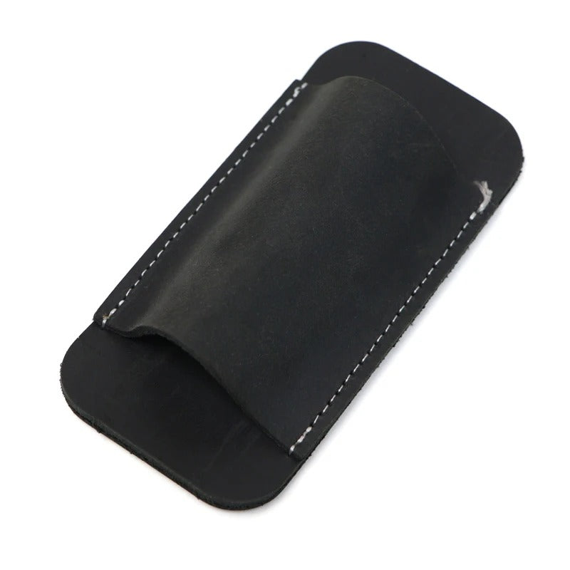 Genuine Leather EDC Folding Knife Sheath – Waist Carry Survival Storage Pouch - The EDC Outpost