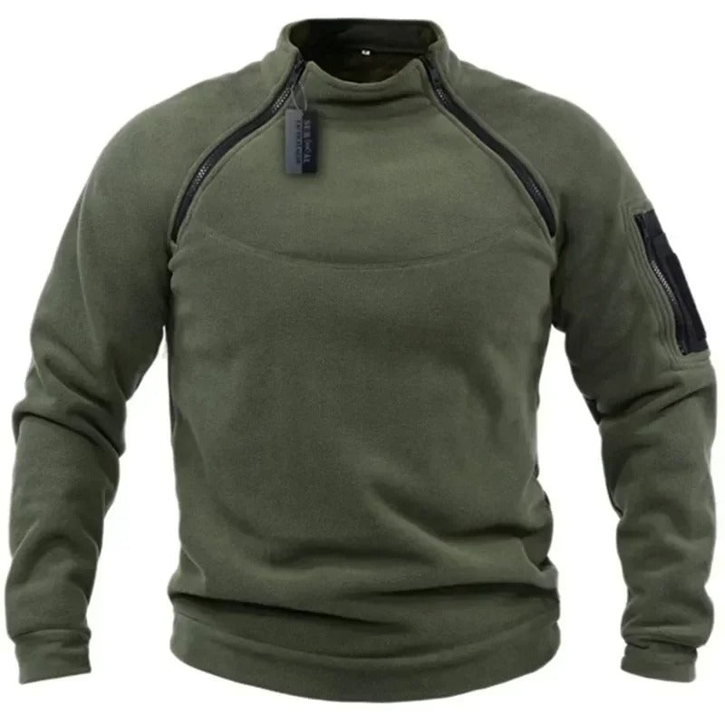 Men’s Tactical Polar Fleece Jacket – Windproof Hunting, Hiking & Outdoor Thermal Pullover - The EDC Outpost