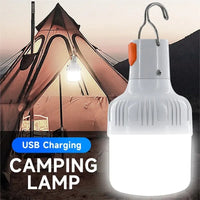 Outdoor USB Rechargeable LED Camping Lantern – High Brightness Emergency Lamp with Hook for Fishing, Hiking, and Night Use - The EDC Outpost