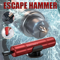 2-in-1 Car Safety Hammer – Emergency Glass Breaker & Seat Belt Cutter Auto Accessories - The EDC Outpost