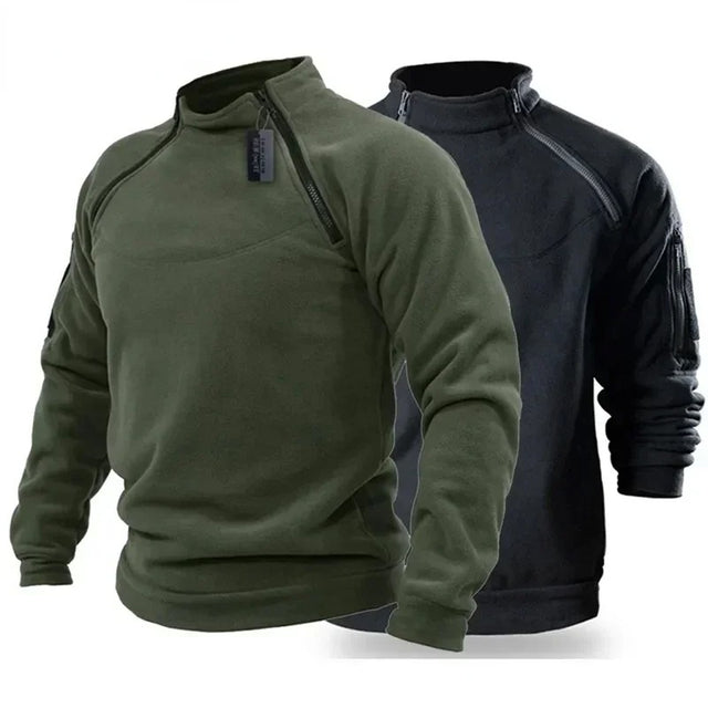 Men’s Tactical Polar Fleece Jacket – Windproof Hunting, Hiking & Outdoor Thermal Pullover - The EDC Outpost