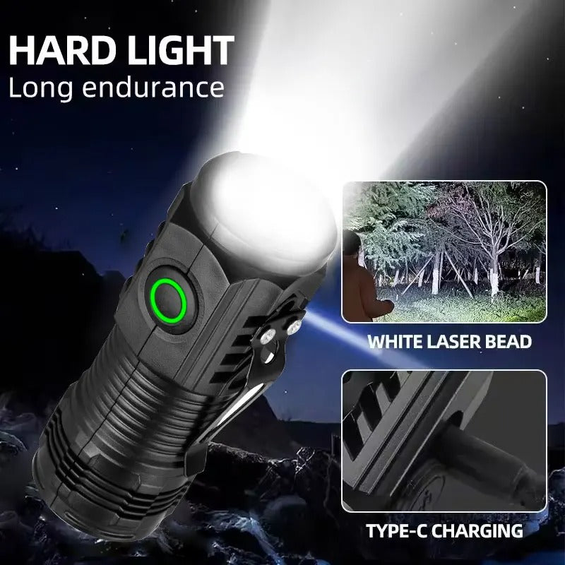 Ultra-Bright 3-Core LED Tactical Flashlight – Rechargeable High Power Mini Torch with Metal Clip - The EDC Outpost