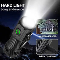 Ultra-Bright 3-Core LED Tactical Flashlight – Rechargeable High Power Mini Torch with Metal Clip - The EDC Outpost