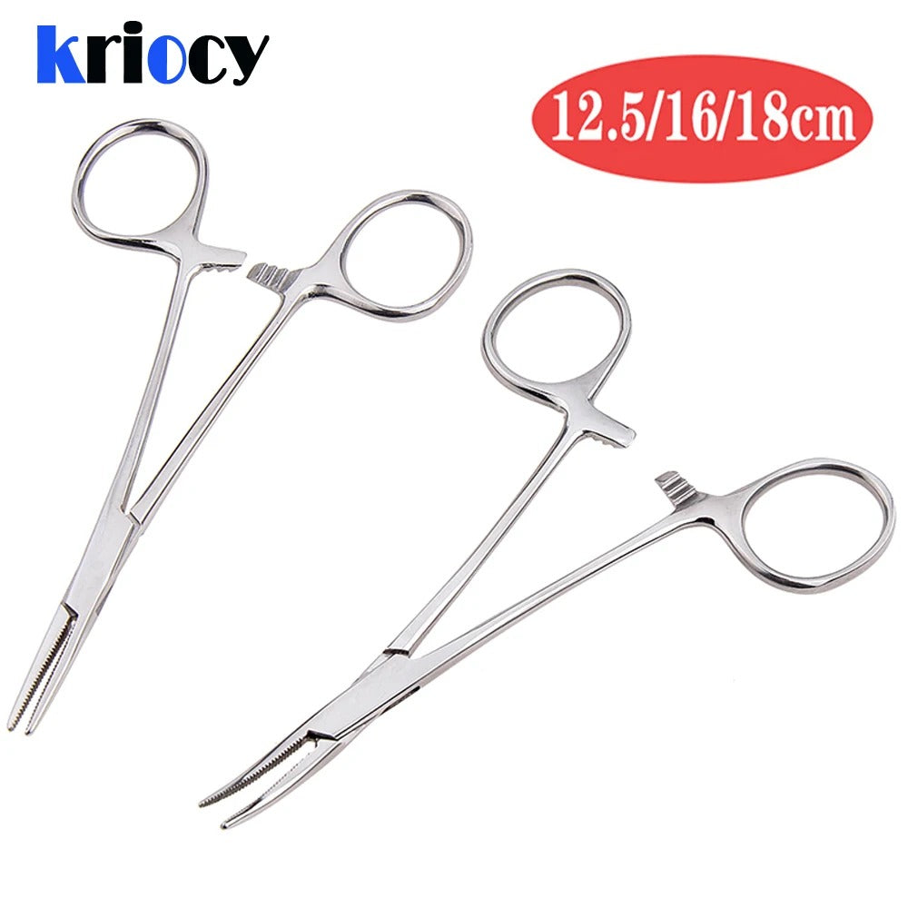 Hemostatic Forceps Locking Pliers – 12.5cm, 16cm, 18cm | Curved & Straight Tip Stainless Steel Clamp Tool - The EDC Outpost