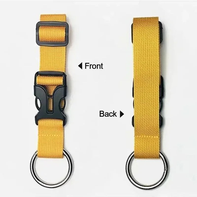 Multifunctional Nylon Luggage Strap with Buckle & D-Ring – Backpack & Suitcase Hanging Hook (Army Green, Yellow, Black) - The EDC Outpost