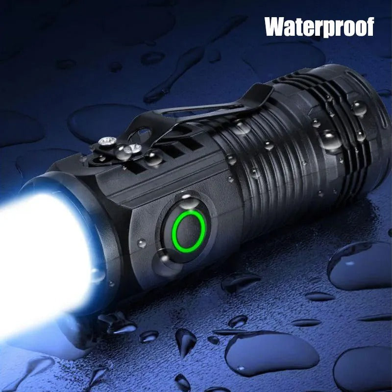 Ultra-Bright 3-Core LED Tactical Flashlight – Rechargeable High Power Mini Torch with Metal Clip - The EDC Outpost
