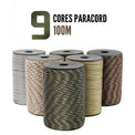 100M 550 Military Standard 9-Core Paracord Rope – Survival &amp; Outdoor Essential - The EDC Outpost
