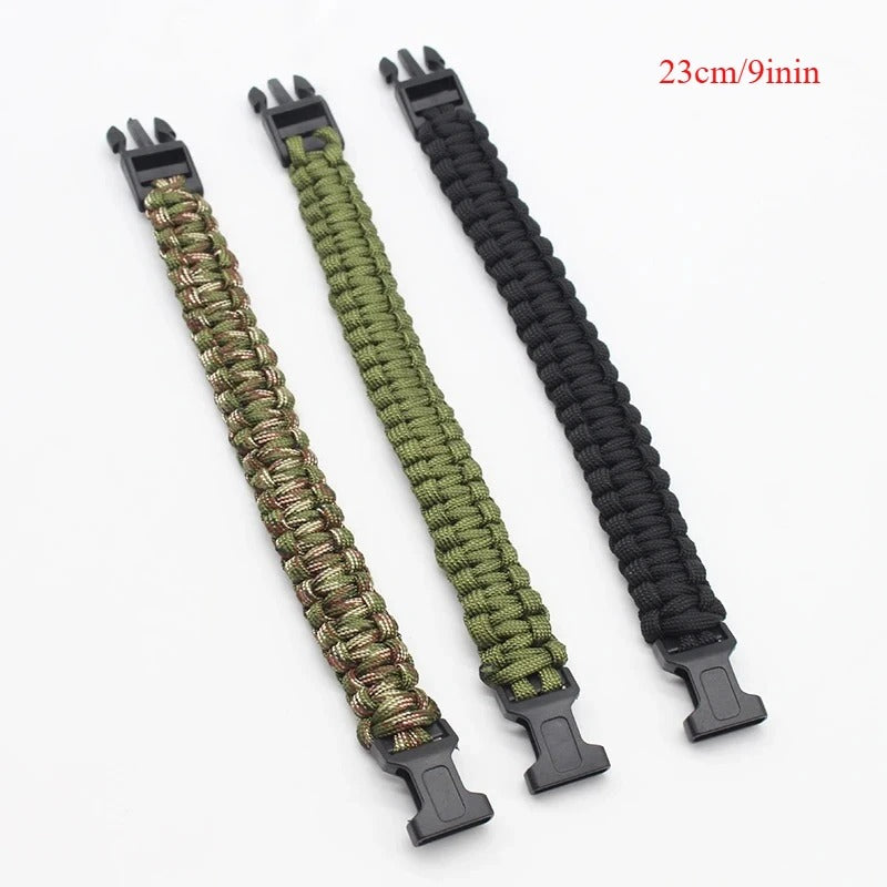 23cm/9in Seven Core Paracord Survival Bracelet – Outdoor Emergency Escape Camping Tool with Plaited Rope Design - The EDC Outpost