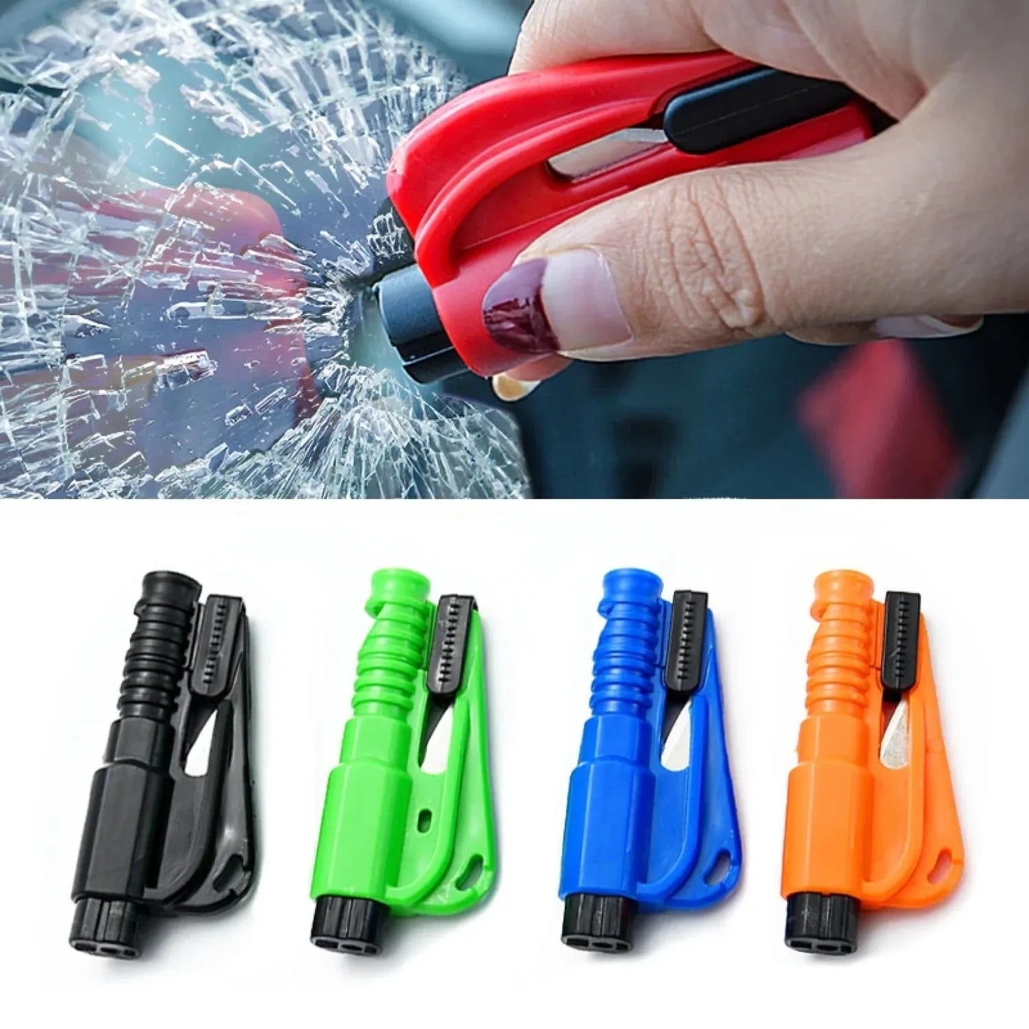 ini 3-in-1 Safety Hammer Keychain – Glass Breaker, Seatbelt Cutter & Emergency Survival Whistle - The EDC Outpost