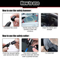 2-in-1 Car Safety Hammer – Emergency Glass Breaker & Seat Belt Cutter Auto Accessories - The EDC Outpost