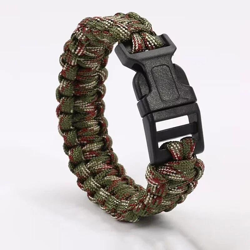 23cm/9in Seven Core Paracord Survival Bracelet – Outdoor Emergency Escape Camping Tool with Plaited Rope Design - The EDC Outpost