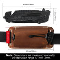 Genuine Leather EDC Folding Knife Sheath – Waist Carry Survival Storage Pouch - The EDC Outpost