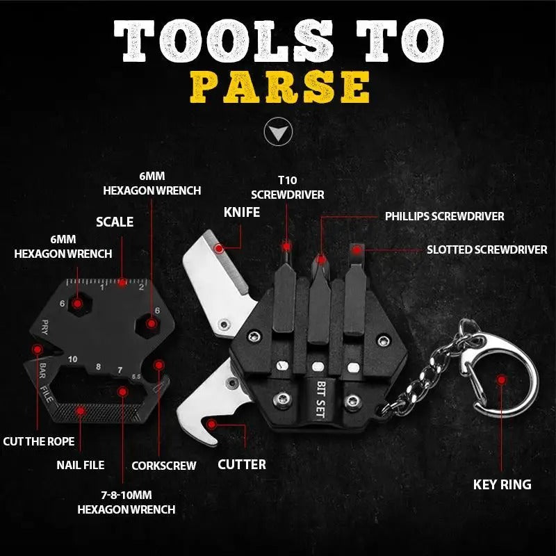 Multifunctional Hexagon Coin EDC Tool – Mini Folding Knife, Screwdriver, Pocket Keychain Survival Gear - The EDC Outpost