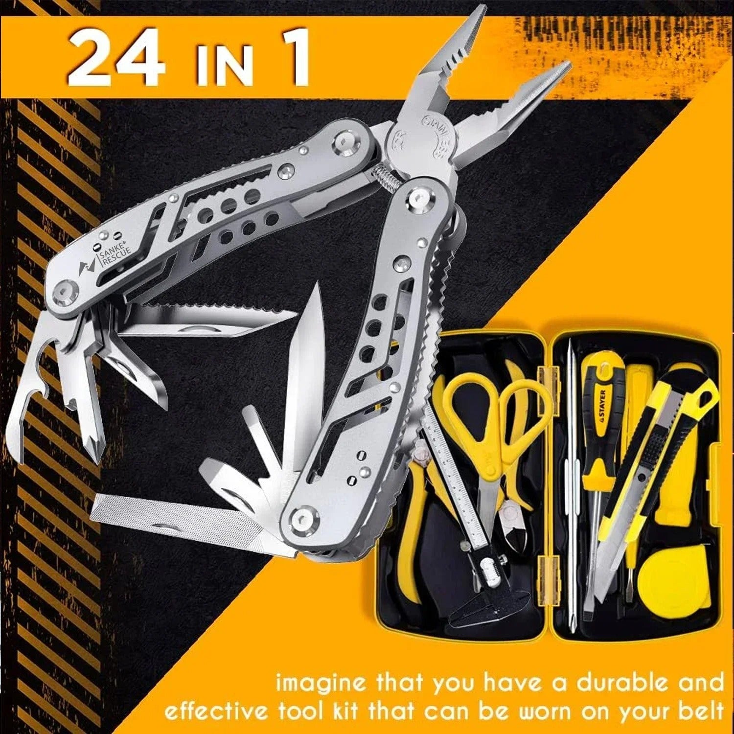 24-in-1 Heavy-Duty Multitool Pliers with Screwdriver Set – Survival, Camping, Hunting & Everyday Carry Gear - The EDC Outpost