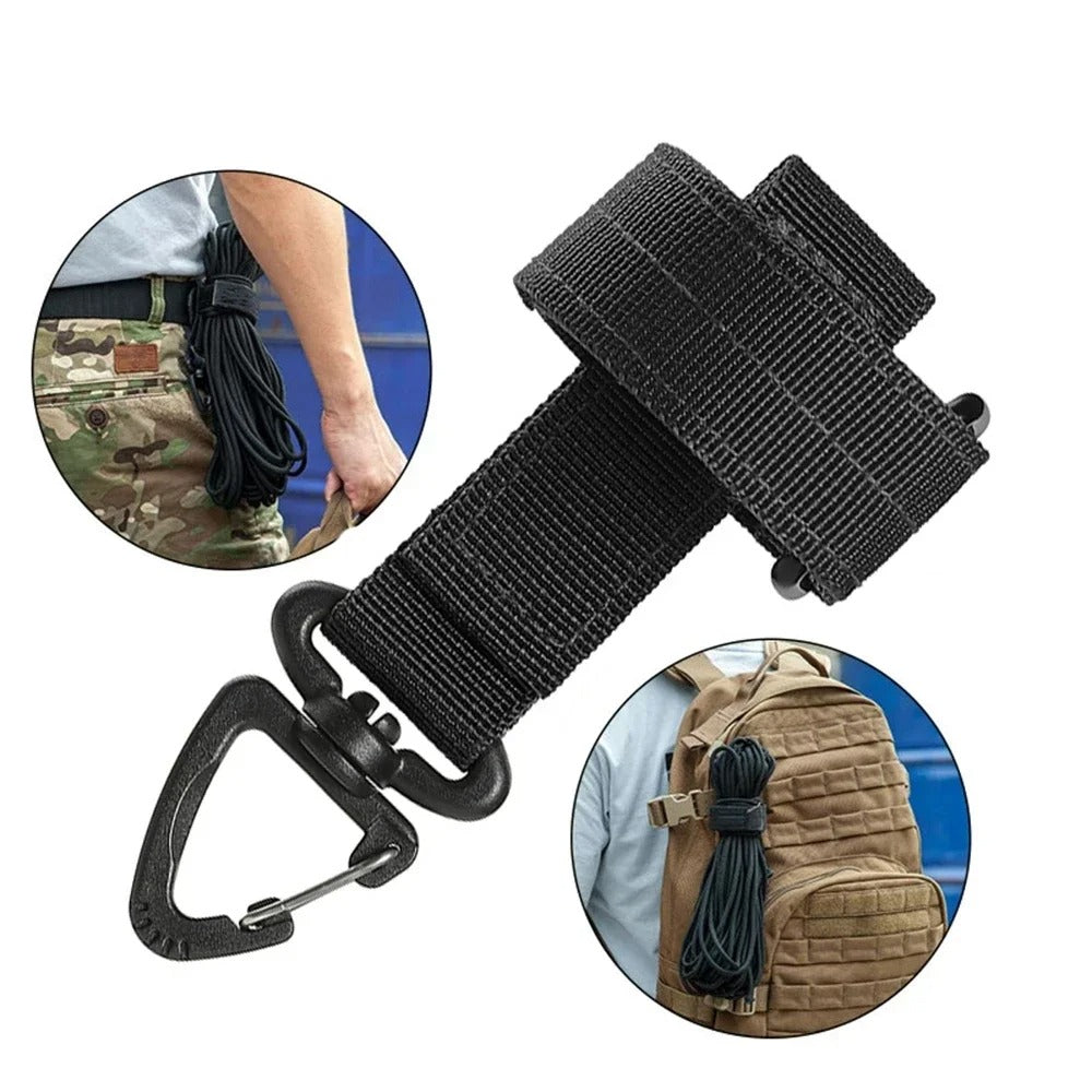 Multi-Purpose Nylon Tactical Gloves Hook | Safety Clip with Buckle for Work, Climbing, Hiking & Camping - The EDC Outpost