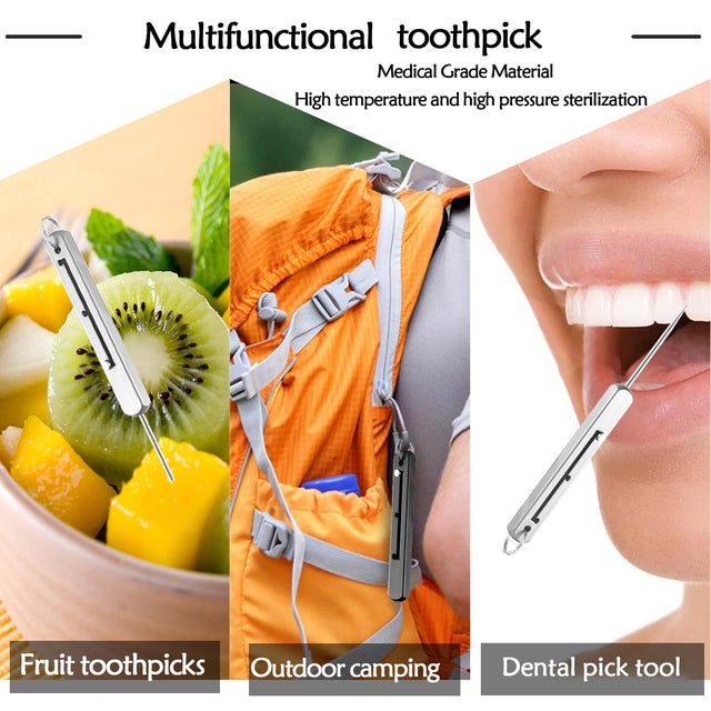 Portable Titanium Toothpick with Holder – Reusable Pocket Toothpick for Camping, Hiking, Outdoor Survival & Everyday Use - The EDC Outpost