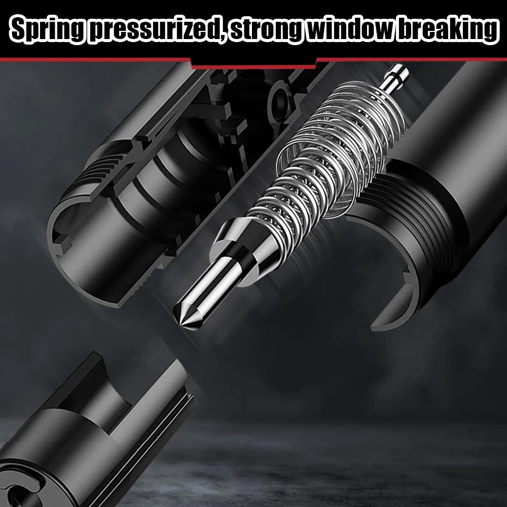 2-in-1 Car Safety Hammer – Emergency Glass Breaker & Seat Belt Cutter Auto Accessories - The EDC Outpost