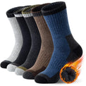 5 Pairs Merino Wool Hiking Socks – Men’s Warm Moisture-Wicking Crew Socks for Winter Outdoor & Casual Wear - The EDC Outpost