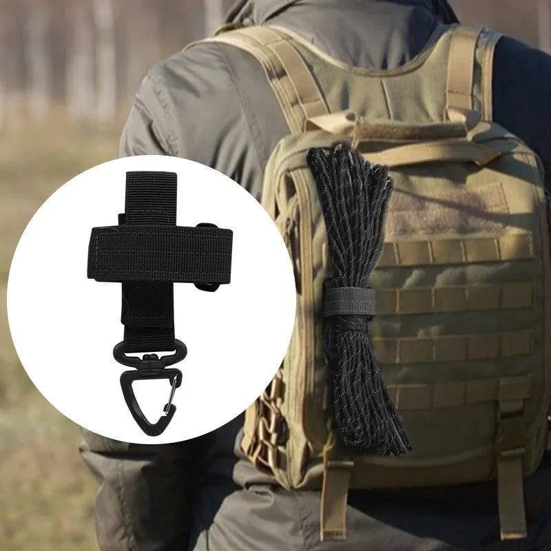 Multi-Purpose Nylon Tactical Gloves Hook | Safety Clip with Buckle for Work, Climbing, Hiking & Camping - The EDC Outpost