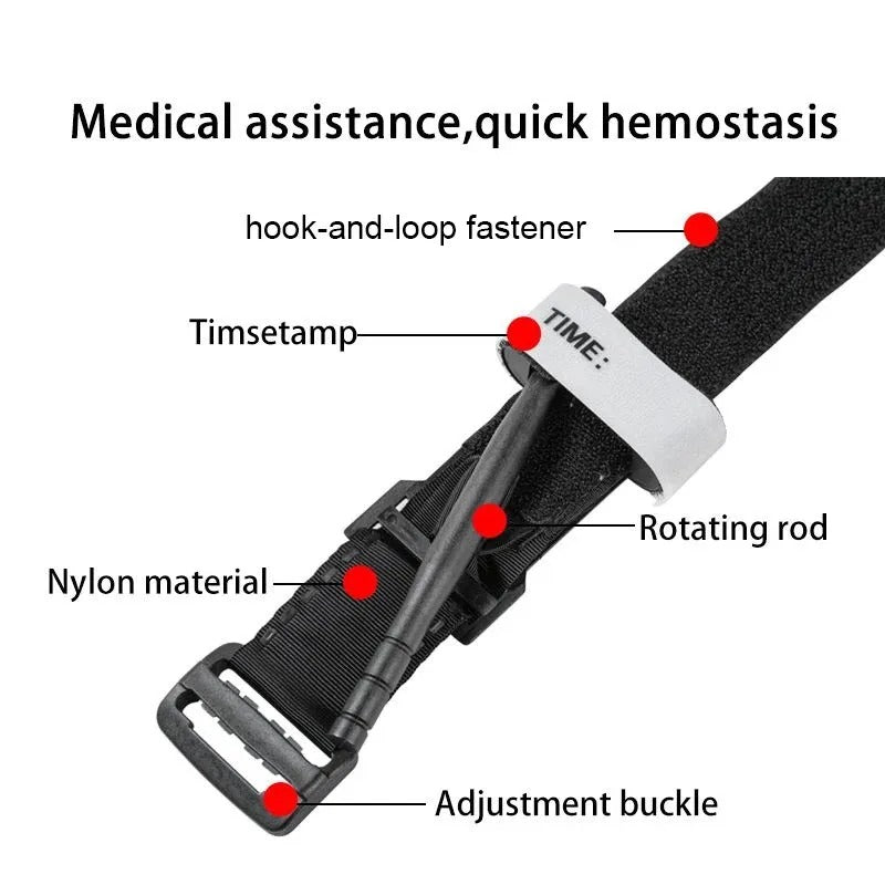 Military Tactical Tourniquet – Outdoor Survival Combat Medical Emergency Belt with Windlass for Camping, Hiking & First Aid - The EDC Outpost