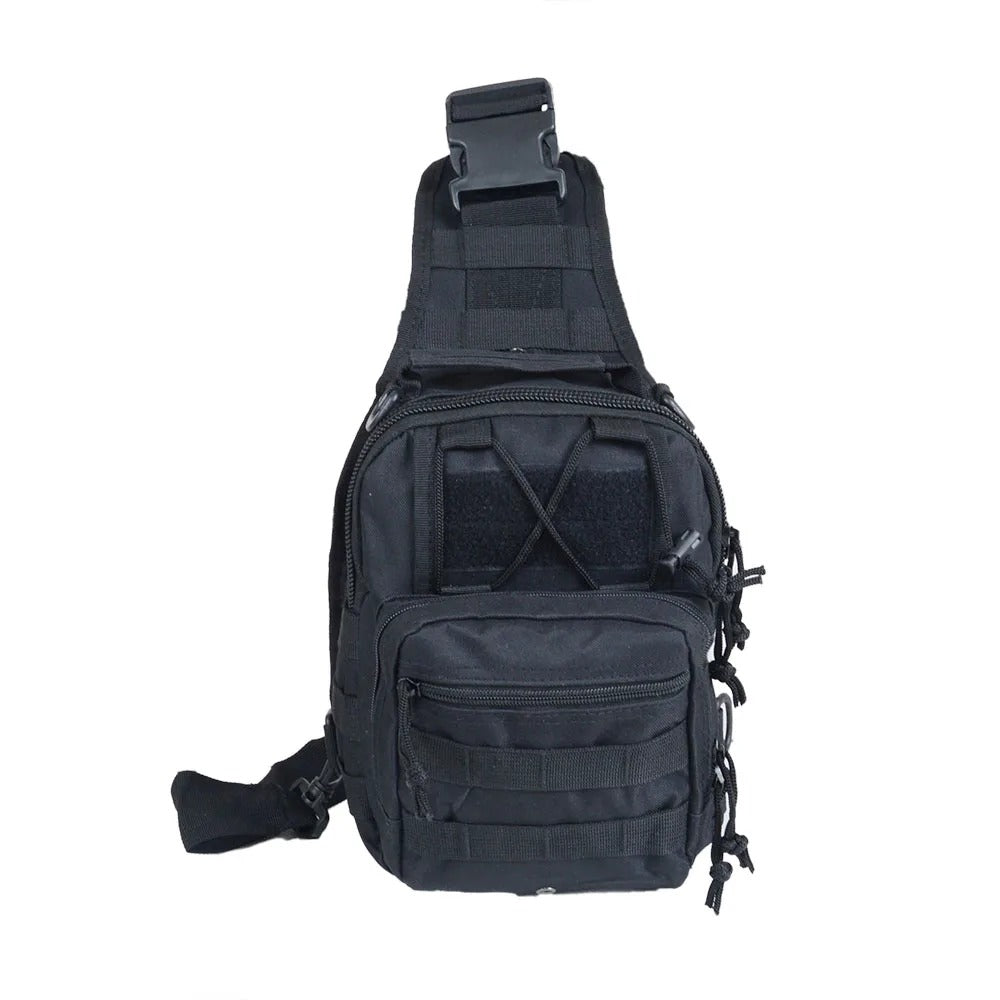 Small Tactical Chest Bag – Compact Saddle Shoulder Sling for Hiking, Cycling, Camping & Outdoor EDC (Khaki/Black/Army Green) - The EDC Outpost