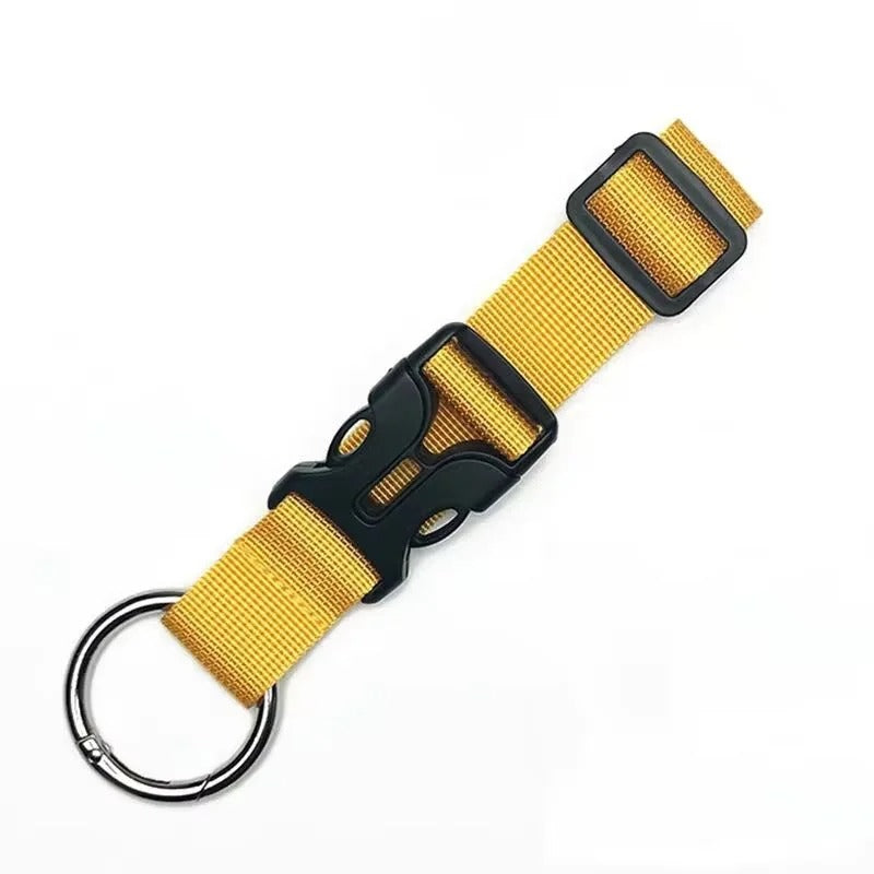 Multifunctional Nylon Luggage Strap with Buckle & D-Ring – Backpack & Suitcase Hanging Hook (Army Green, Yellow, Black) - The EDC Outpost