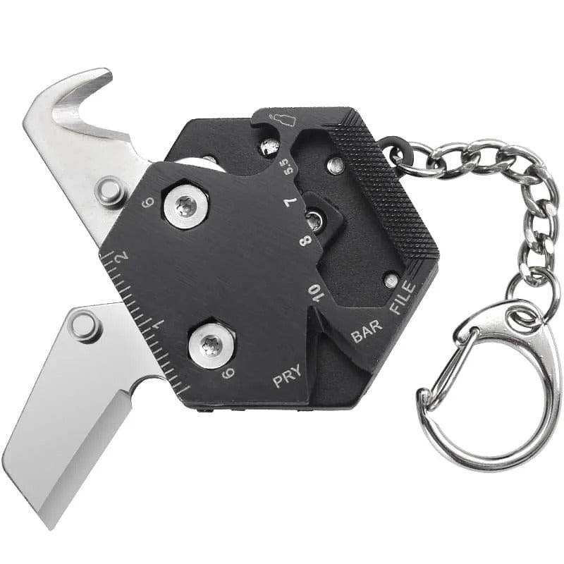 Multifunctional Hexagon Coin EDC Tool – Mini Folding Knife, Screwdriver, Pocket Keychain Survival Gear - The EDC Outpost