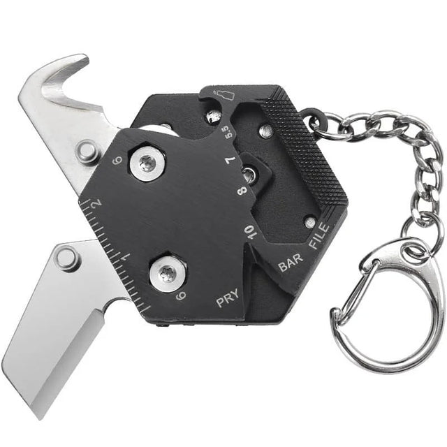 Multifunctional Hexagon Coin EDC Tool – Mini Folding Knife, Screwdriver, Pocket Keychain Survival Gear - The EDC Outpost