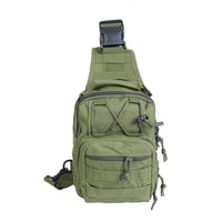 Small Tactical Chest Bag – Compact Saddle Shoulder Sling for Hiking, Cycling, Camping & Outdoor EDC (Khaki/Black/Army Green) - The EDC Outpost