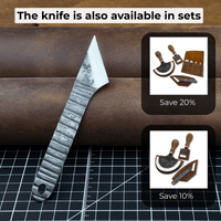 Marking Knife Kiridashi with leather sheath, 4 cm (1.57 inches)