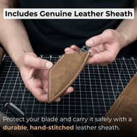 Marking Knife Kiridashi with leather sheath, 4 cm (1.57 inches)