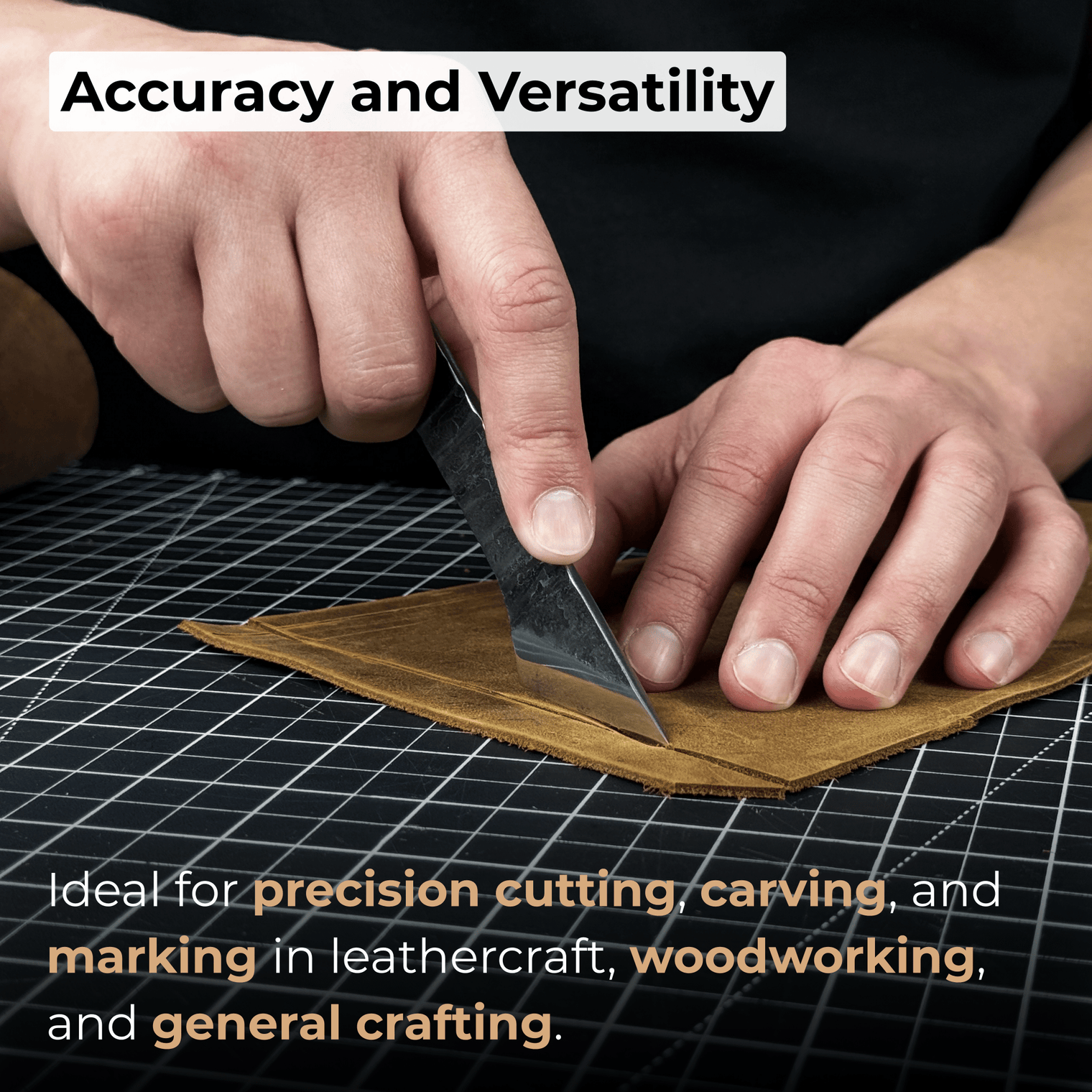 Marking Knife Kiridashi with leather sheath, 4 cm (1.57 inches)