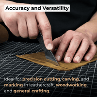 Marking Knife Kiridashi with leather sheath, 4 cm (1.57 inches)