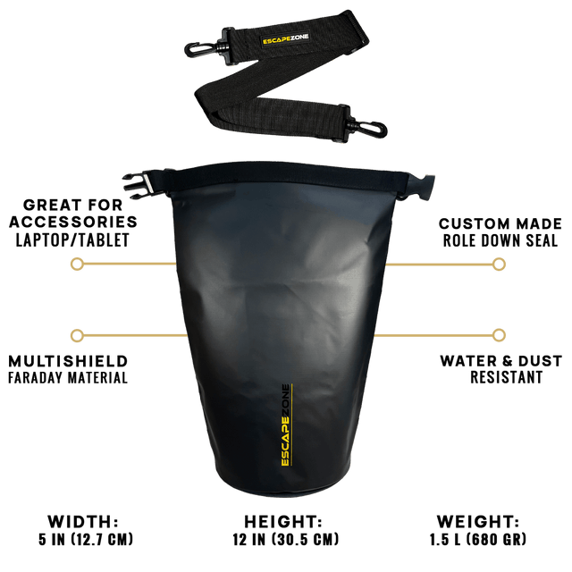 10L Faraday Dry Bag | Waterproof Signal Blocking Bag for Electronics